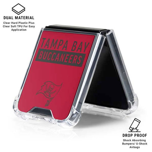 NFL Tampa Bay Buccaneers Red Performance Series Galaxy Z Flip6 Clear Case